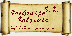 Vaskrsija Kaljević vizit kartica